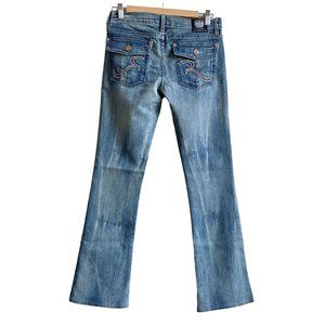 Rock & Republic Kurt Bootcut Jeans Envy Flap Pocket Denim Stretch Womens Sz 27